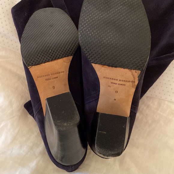 Sigerson Morrison Navy suede boots sz 9. excellent condition. - Picture 2 of 2